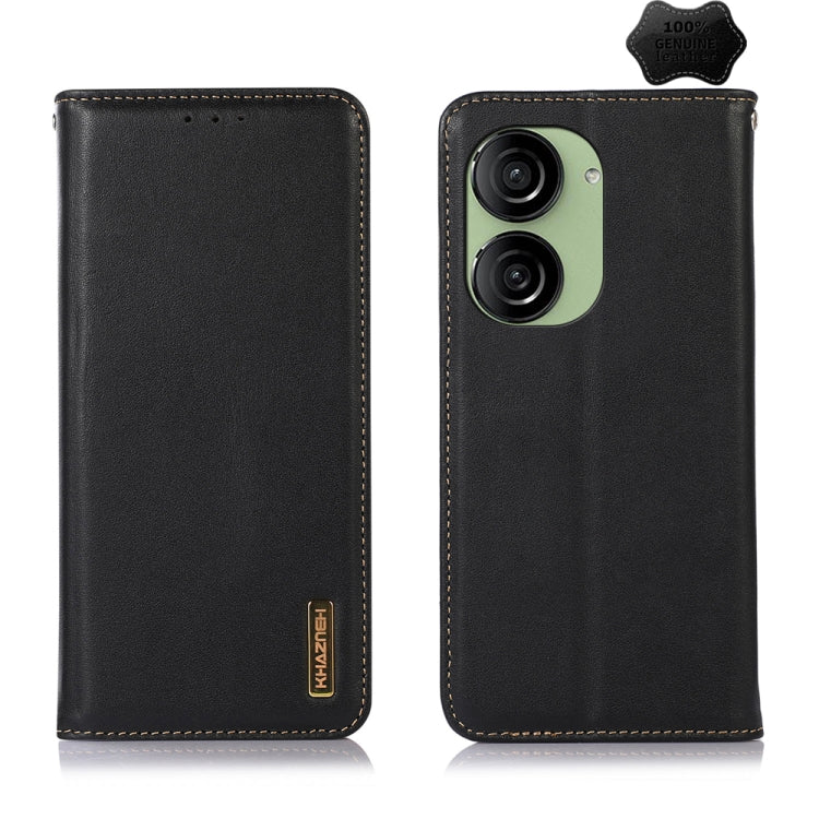 KHAZNEH Nappa Top Layer Cowhide Leather Phone Case, For Asus ZenFone 10 / ZenFone 9