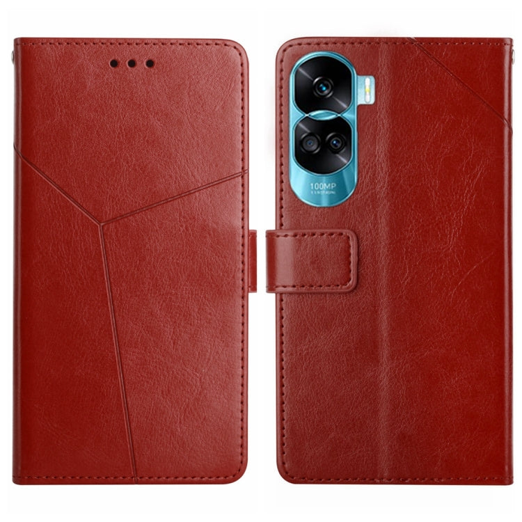 Y-shaped Pattern Flip Leather Phone Case, For Honor X9b, For Honor X6A, For Honor 90 Lite, For Honor 90