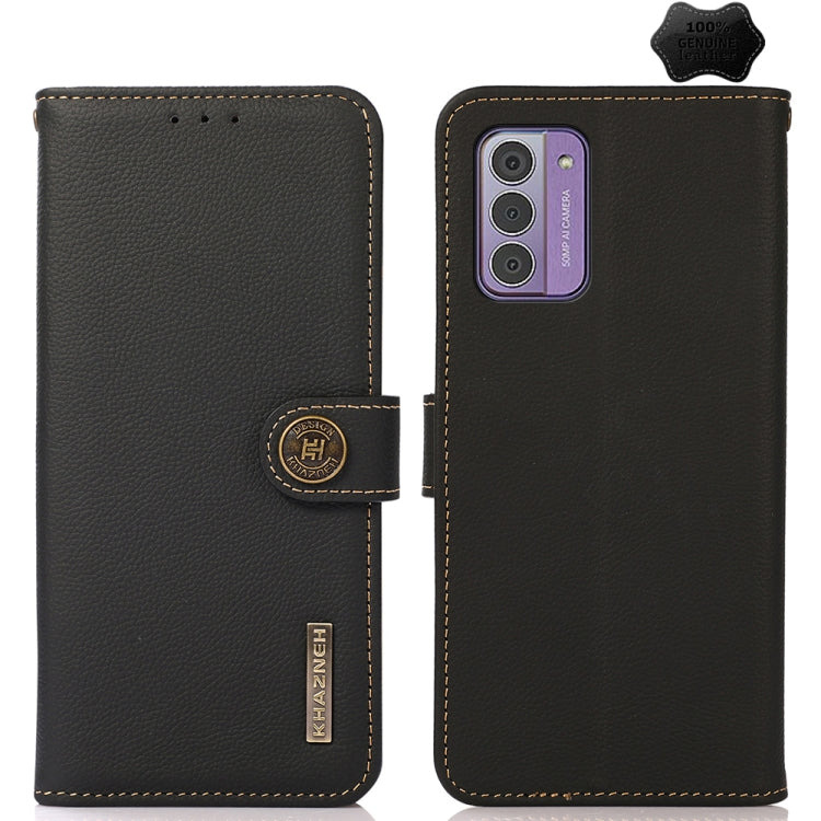 KHAZNEH Custer Genuine Leather RFID Phone Case, For Nokia G42