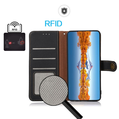 KHAZNEH Custer Genuine Leather RFID Phone Case, For Nokia G42