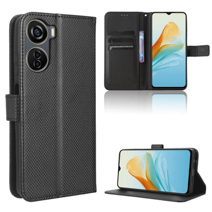 Diamond Texture Leather Phone Case, For ZTE Axon 40 Lite