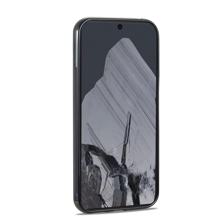 Phone front with dark shockproof case edges, cutouts around top speaker