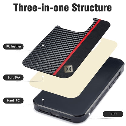 Three-in-one phone case components: carbon fiber back and protective layers