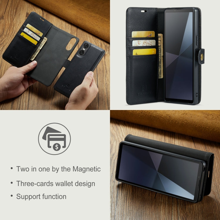 Black folio phone case showing card slots with phone attached