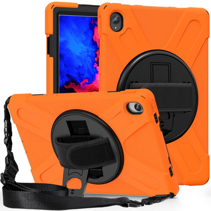 Silicone Hybrid PC Tablet Case with Grip & Shoulder Strap, For Lenovo Xiaoxin Pad 11 2020/2021/2022, For Lenovo Tab P11