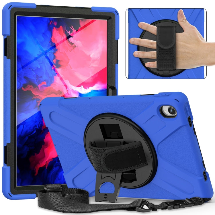 Silicone Hybrid PC Tablet Case with Grip & Shoulder Strap, For Lenovo Xiaoxin Pad 11 2020/2021/2022, For Lenovo Tab P11