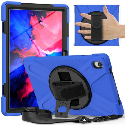 Silicone Hybrid PC Tablet Case with Grip & Shoulder Strap, For Lenovo Xiaoxin Pad 11 2020/2021/2022, For Lenovo Tab P11