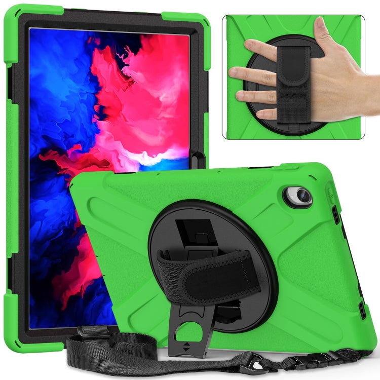 Silicone Hybrid PC Tablet Case with Grip & Shoulder Strap, For Lenovo Xiaoxin Pad 11 2020/2021/2022, For Lenovo Tab P11