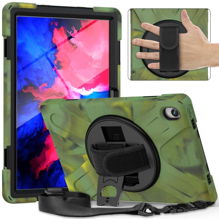 Silicone Hybrid PC Tablet Case with Grip & Shoulder Strap, For Lenovo Xiaoxin Pad 11 2020/2021/2022, For Lenovo Tab P11