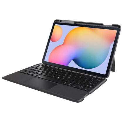 Black pivoting keyboard case with backlit keys and protective stand for tablet