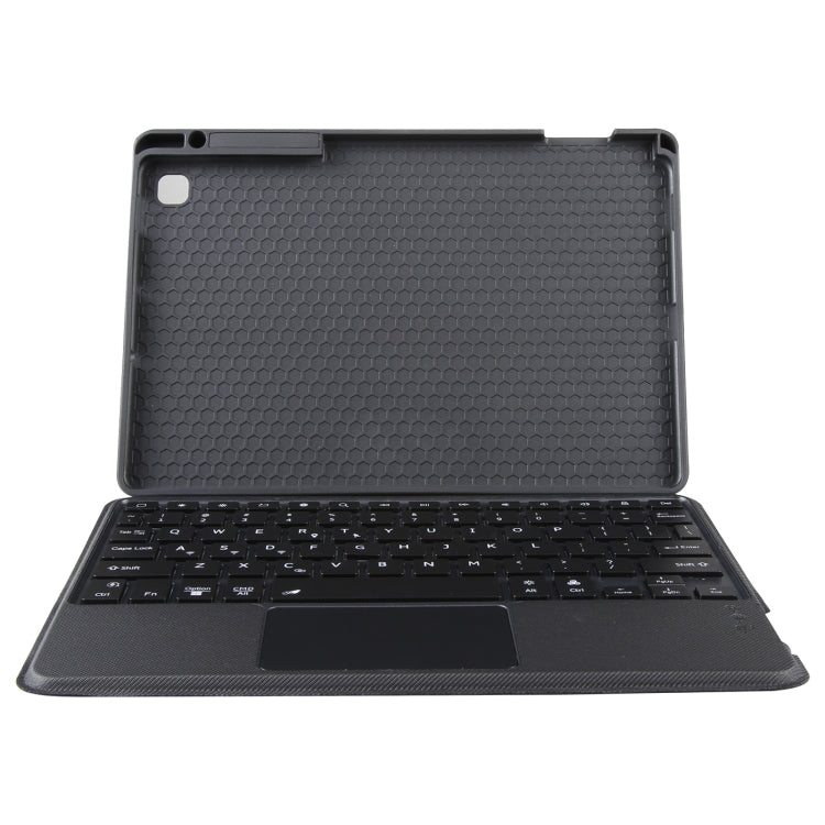 Black keyboard case cover with textured back and built-in trackpad