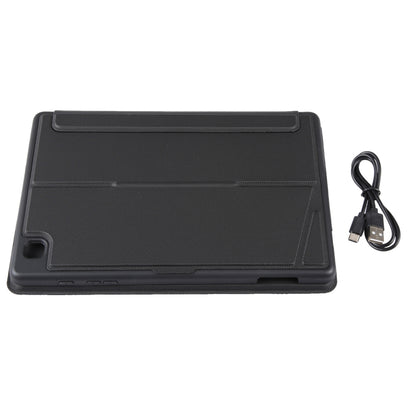 Black keyboard case base with built-in stand and included USB charging cable