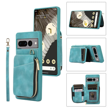 Zipper Card Bag Back Cover Phone Case, For Google Pixel 7a, For Google Pixel 7 Pro, For Google Pixel 7, For Google Pixel 6a
