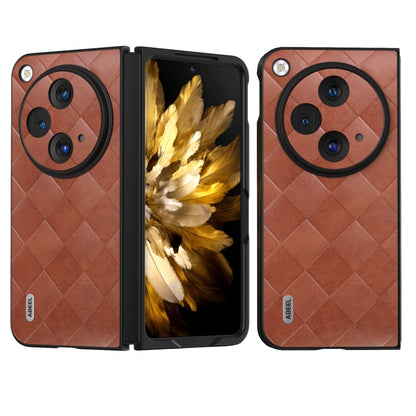 Red PU plaid phone case with camera cutouts, open front and back views
