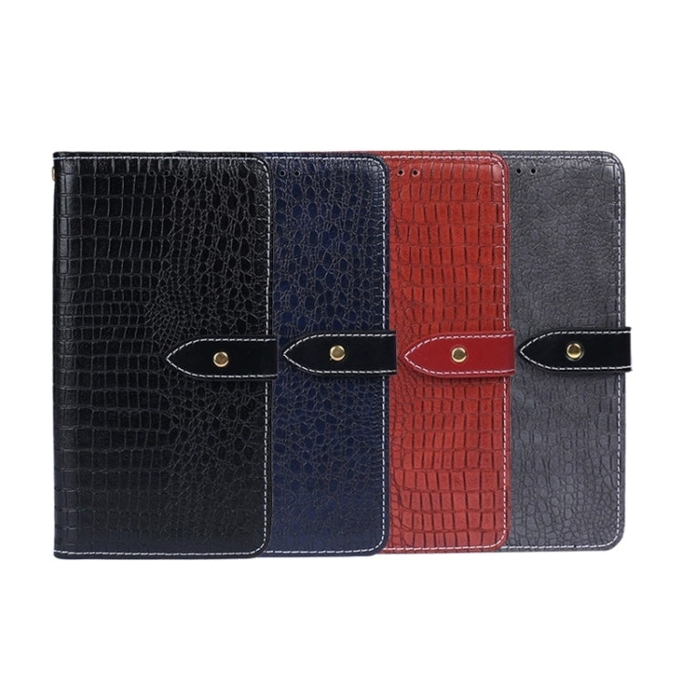 Crocodile-texture leather flip phone case multipack, black, blue, red, and dark grey colors