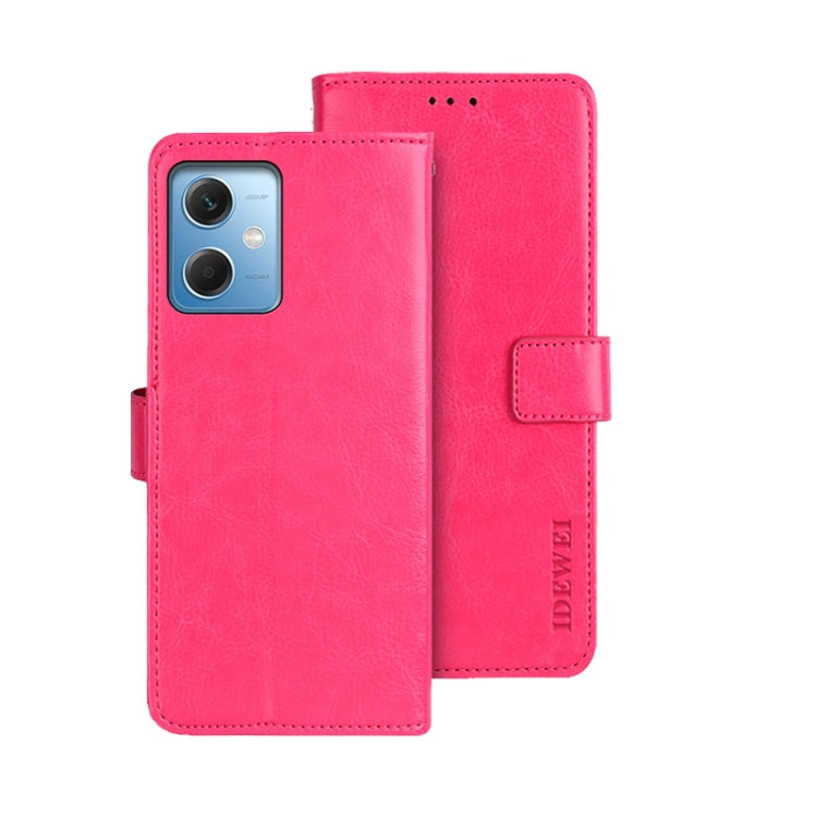 Pink leather flip phone case with card holder flap