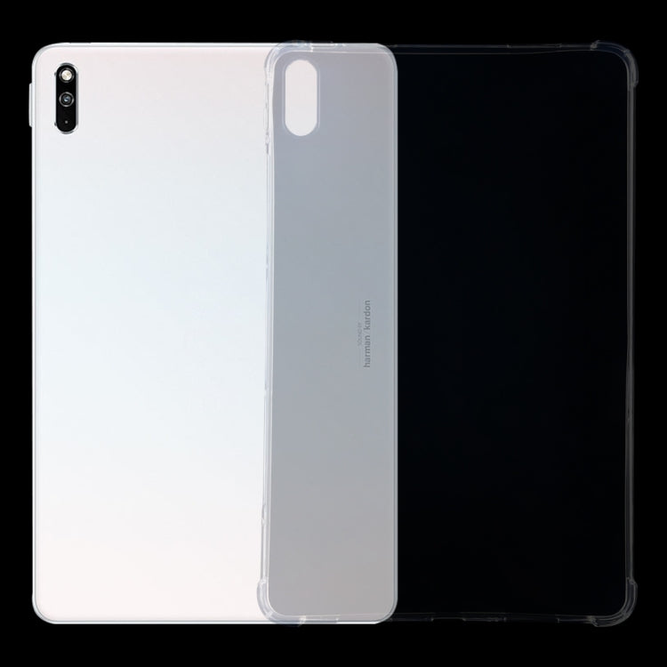 Transparent TPU protective case with camera and button cutouts for tablet
