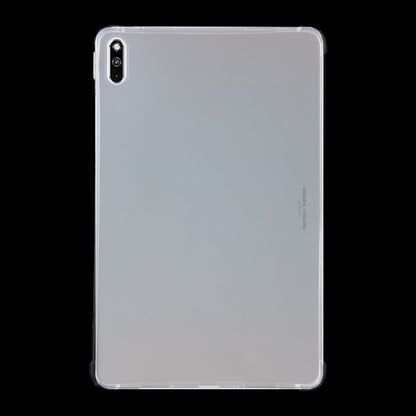 Slim clear TPU tablet case with precise openings and raised edge protection