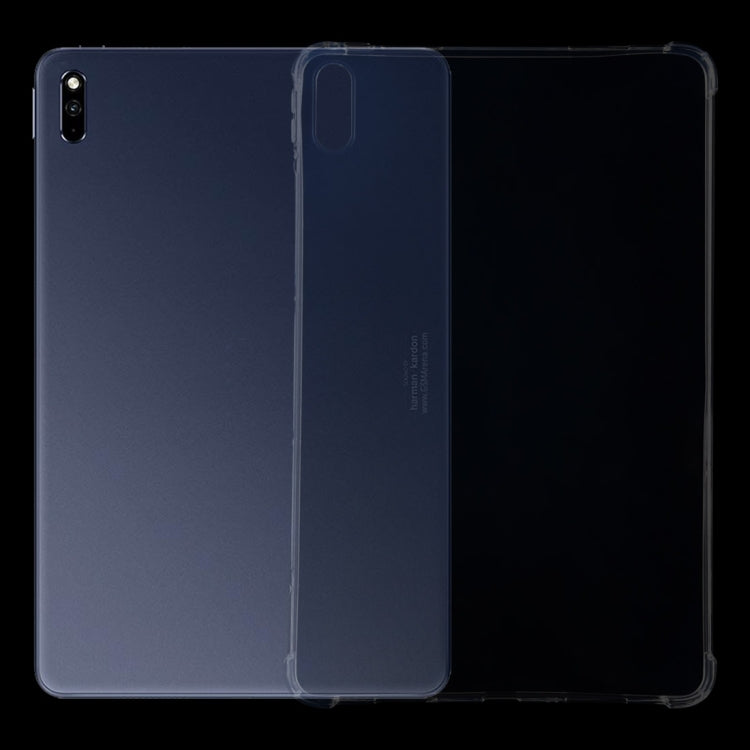 Transparent TPU case with slim edges and camera opening for tablet