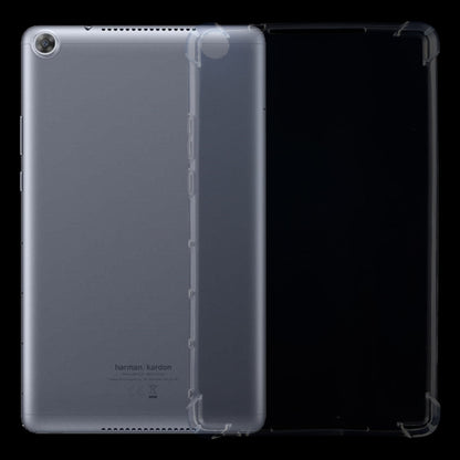 Clear TPU back case with cutouts and slim protective rim around edges