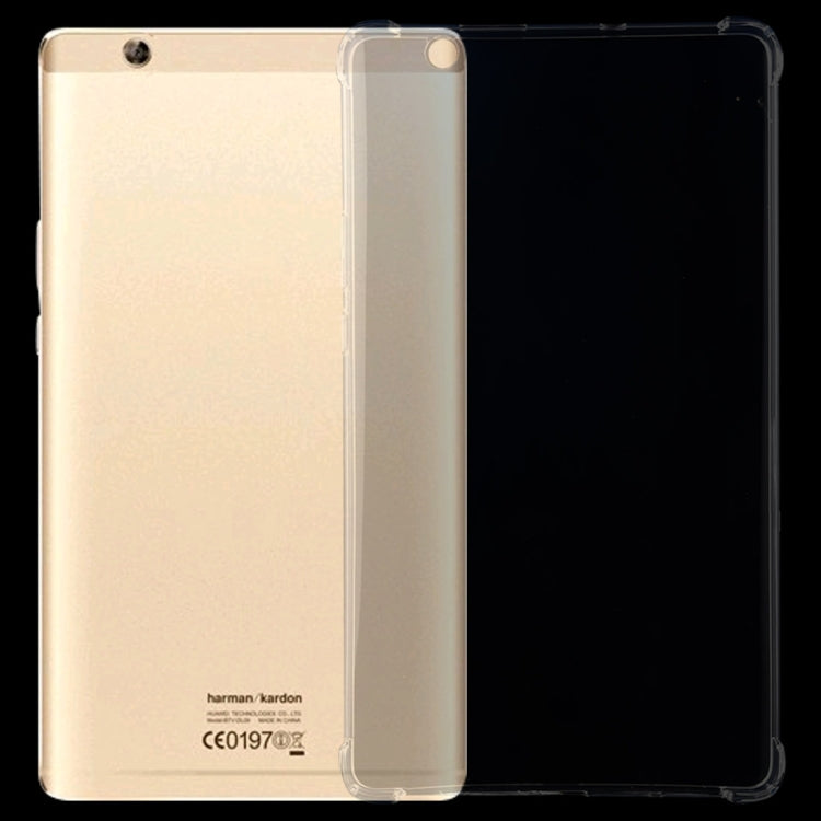 Clear TPU tablet case with transparent back sleeve and camera cutout