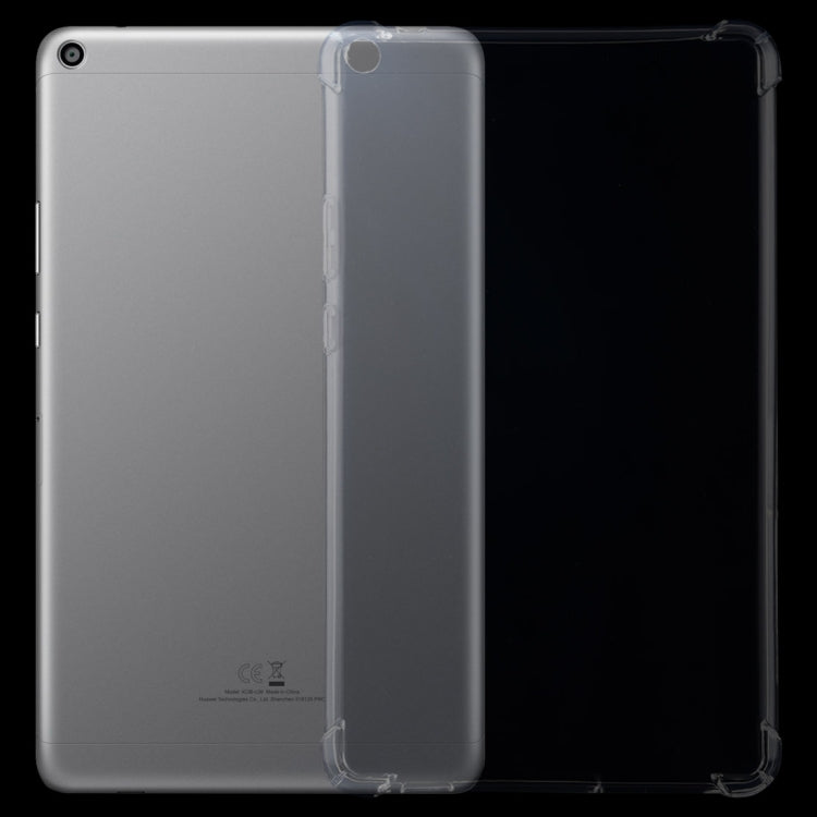Clear TPU tablet protective case with camera and bottom cutouts, thin profile