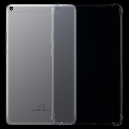 Clear TPU tablet protective case with camera and bottom cutouts, thin profile