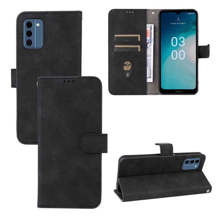 Black magnetic flip leather phone case with inner card holder and side strap