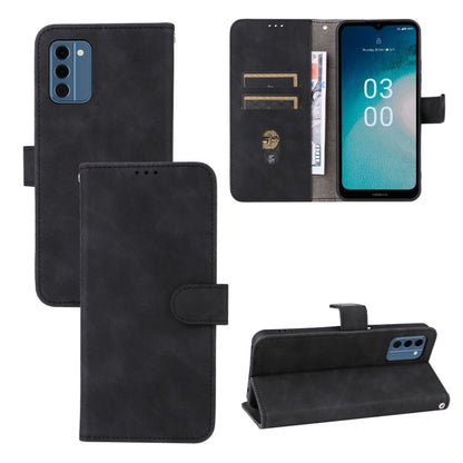 Black magnetic flip leather phone case with inner card holder and side strap