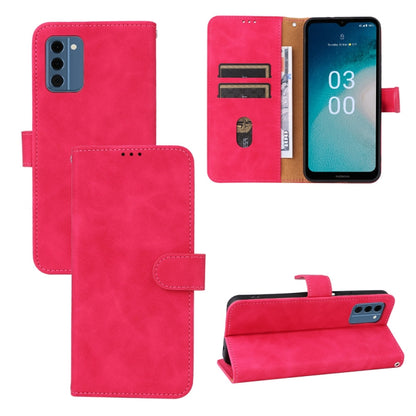 Pink/red magnetic flip leather phone case with card slot and flip stand cover