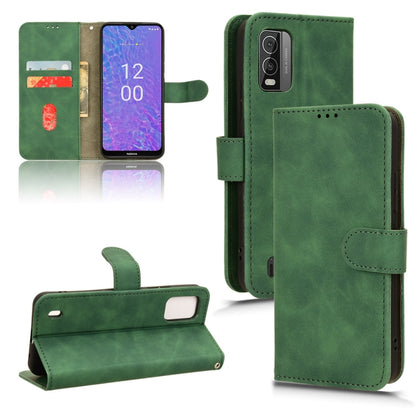 Green magnetic flip leather phone case with card slots and flip stand