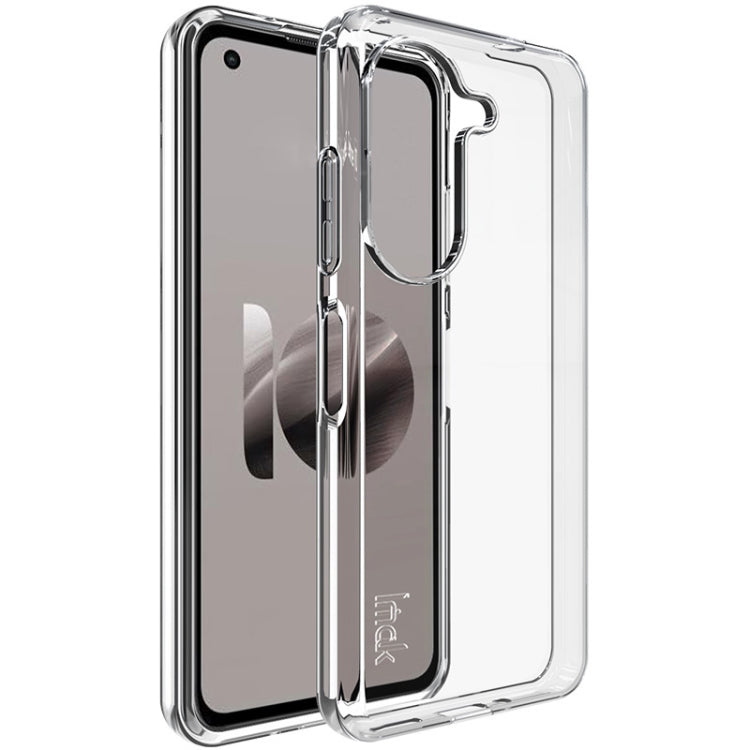 Clear transparent TPU phone case with protective camera cutout and shockproof edges
