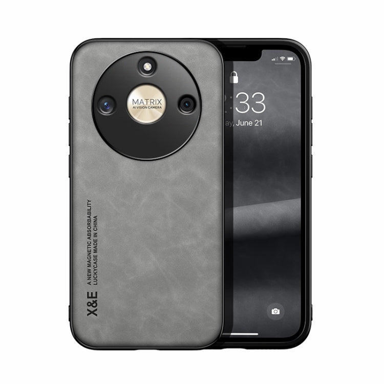 Skin Feel Magnetic Leather Back Phone Case, For Honor X50