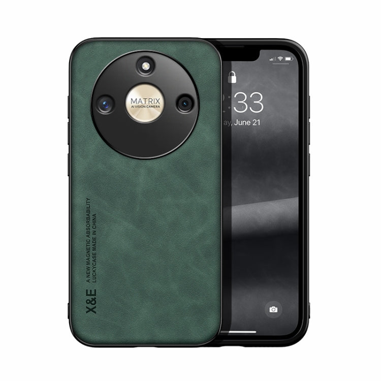 Skin Feel Magnetic Leather Back Phone Case, For Honor X50
