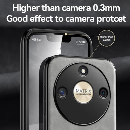 Skin Feel Magnetic Leather Back Phone Case, For Honor X50
