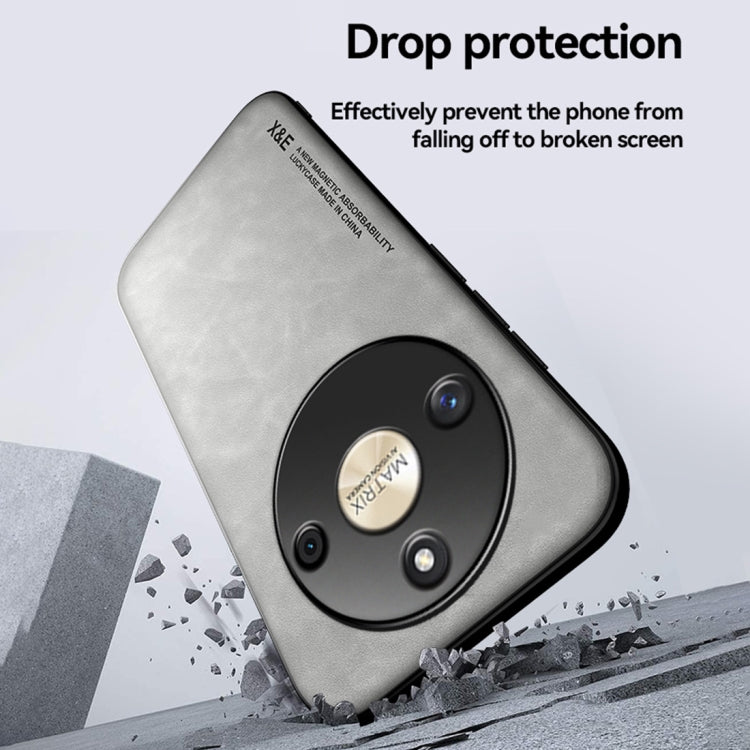 Skin Feel Magnetic Leather Back Phone Case, For Honor X50