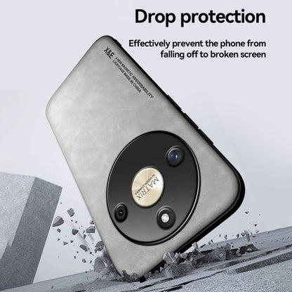 Skin Feel Magnetic Leather Back Phone Case, For Honor X50