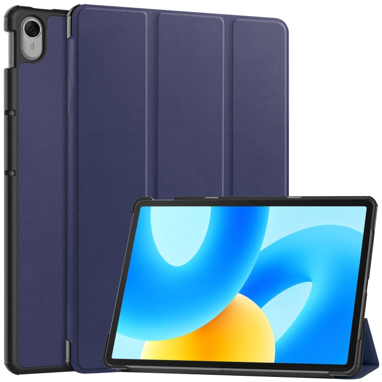 Custer Texture 3-Fold Holder Leather Tablet Case, For Huawei MatePad 11.5 2023