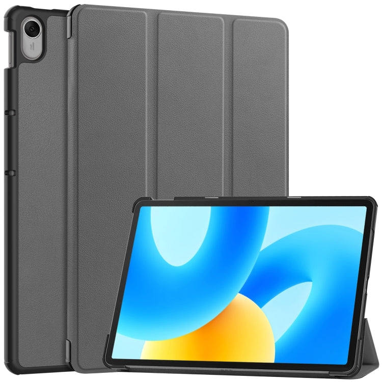 Custer Texture 3-Fold Holder Leather Tablet Case, For Huawei MatePad 11.5 2023