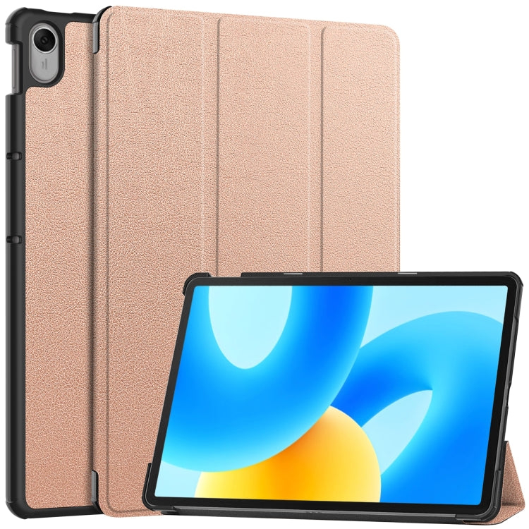 Custer Texture 3-Fold Holder Leather Tablet Case, For Huawei MatePad 11.5 2023