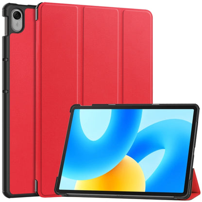 Custer Texture 3-Fold Holder Leather Tablet Case, For Huawei MatePad 11.5 2023