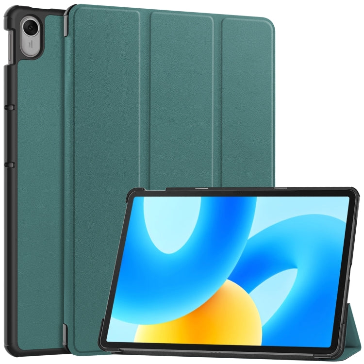 Custer Texture 3-Fold Holder Leather Tablet Case, For Huawei MatePad 11.5 2023