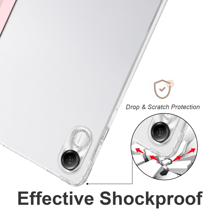 Clear TPU tablet case with reinforced edges and dual camera cutouts