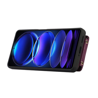 Dark purple phone case with lanyard loop and protective corners