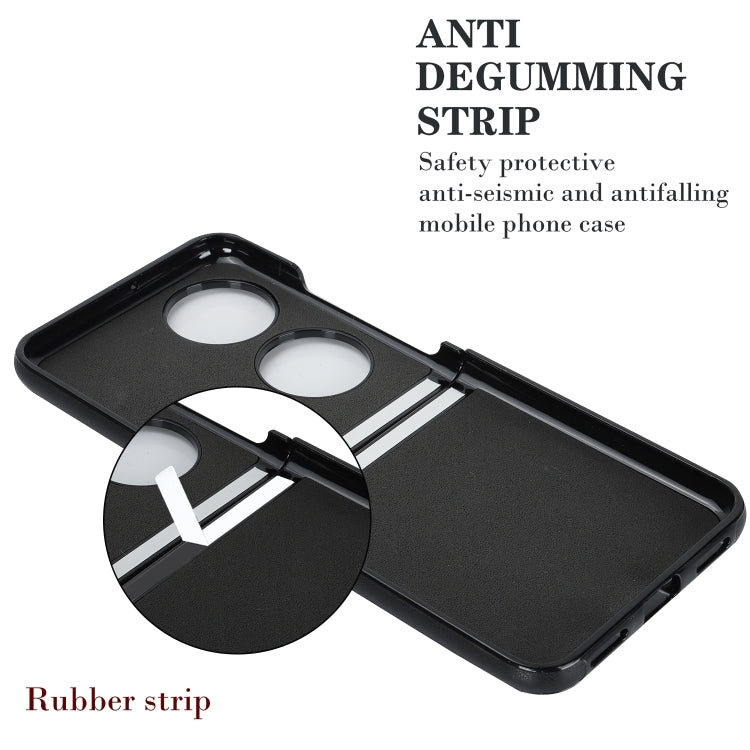 Rhombic Microfiber Folding Phone Case with Ring, For Huawei P50 Pocket