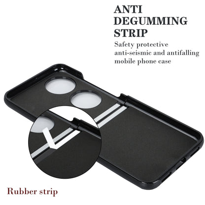 Rhombic Microfiber Folding Phone Case with Ring, For Huawei P50 Pocket