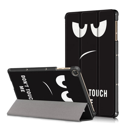 Custer Painted Painted 3-folding Holder Tablet PC Leather Case, For Honor Pad 7 10.1inch/X8/X8 Lite