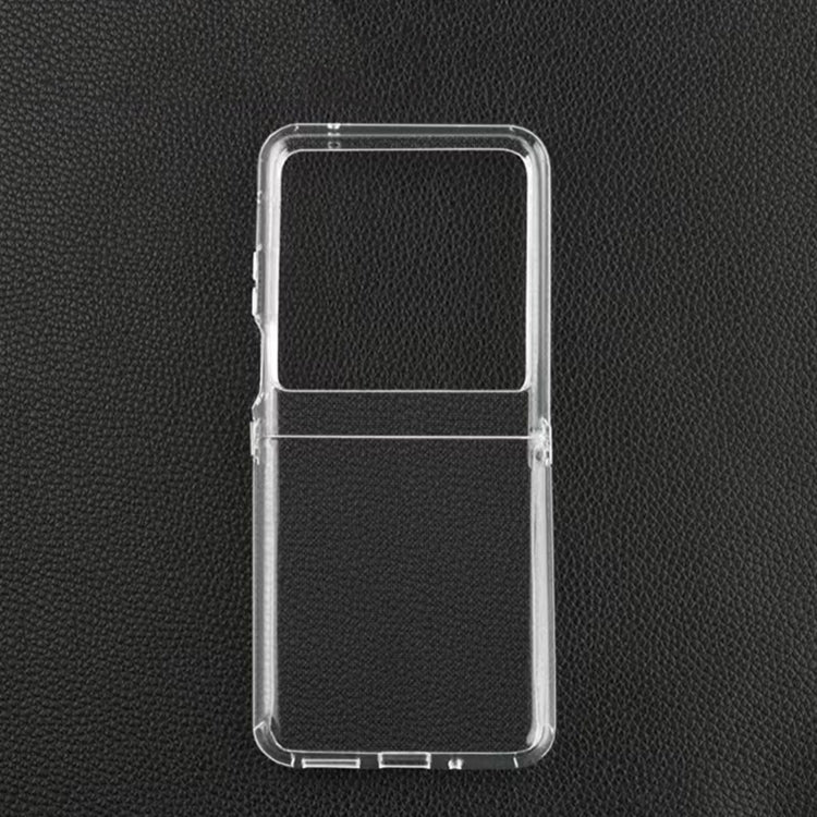 Transparent TPU phone case with hinge protection for foldable phones, front view