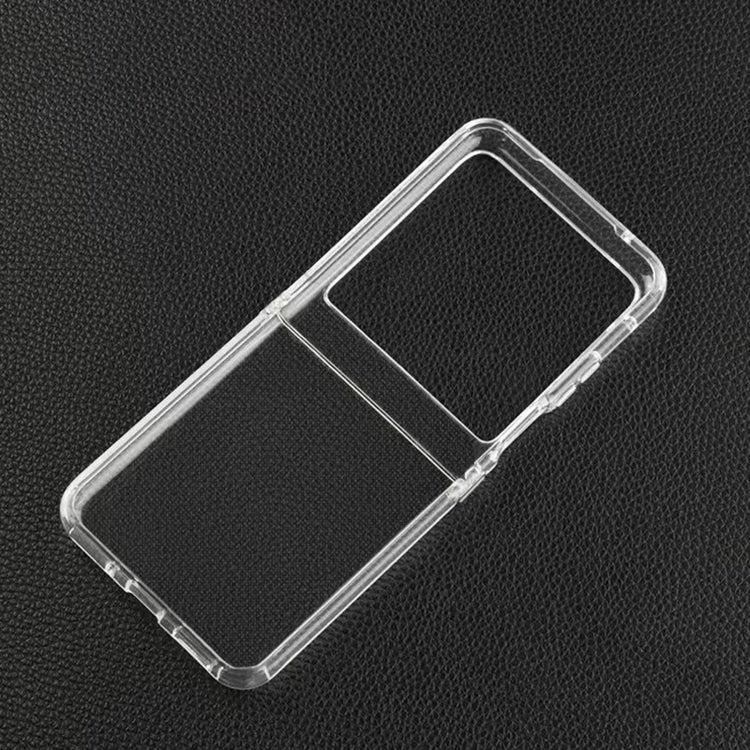Transparent TPU phone case, angled view with cutouts for buttons and ports