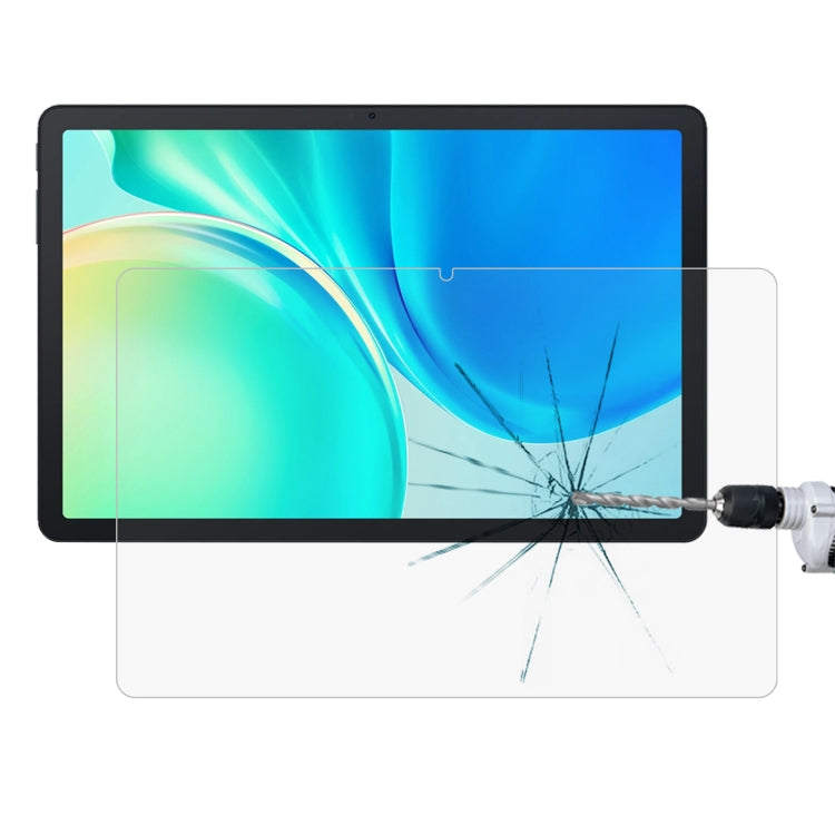 0.3mm explosion-proof tempered glass screen protector on tablet display with crack lines